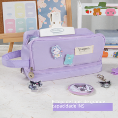 Kuromi Large Capacity Dual-Layer Pencil Case