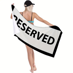 Black and White Alphabet Beach Towels - Absorbent & Soft