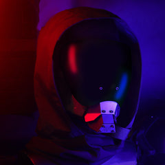 Cyberpunk Sci-Fi Mechanical Half Helmet Mask