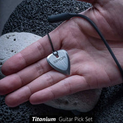 GPCA Titanium Guitar Pick Set - Silver Gold Blue