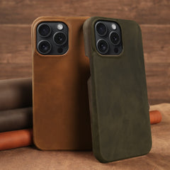 Crazy Horse Leather iPhone Case