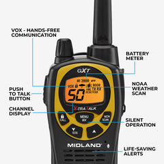 GXT1030 GMRS Walkie Talkie Yellow - GXT1030VP4