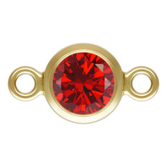 Birthstone Connectors, Gold Filled 14k, 4mm, For Permanent Jewelry