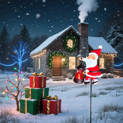 Solar-Powered Santa Yard Light