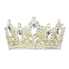 Marquise Accented Pageant Stone Crown Tiara