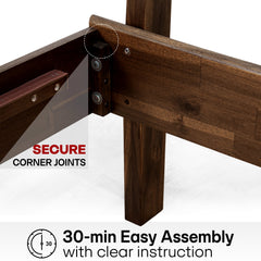 Aurora Solid Wood Bed Frame