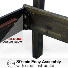 Aurora Solid Wood Bed Frame