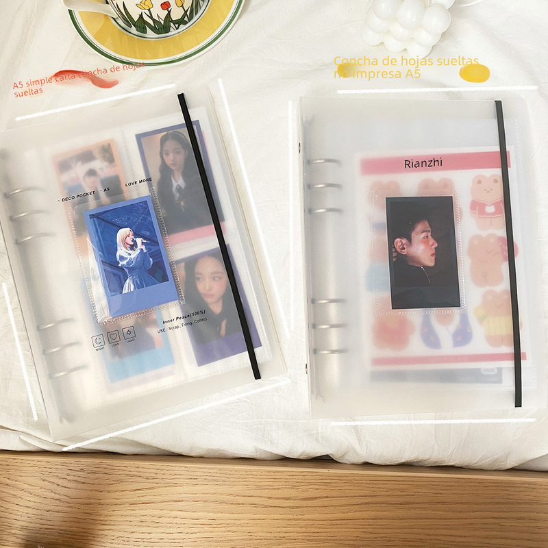 A5 Frosted Heart Loose Leaf Album for Photos