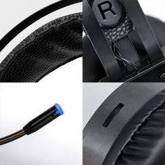 Luxury Gaming Headset with Microphone 3.5mm  Wired Earphone  Surround Sound Game Headphone for PC Gamer Computer Laptop Xbox