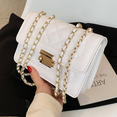 Small Xiangfeng PU Leather Bag Chain in Gold/Silver/Black