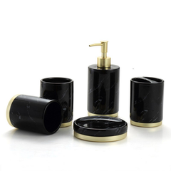 High-End Ceramic Bathroom Accessory Set (5 Pieces)