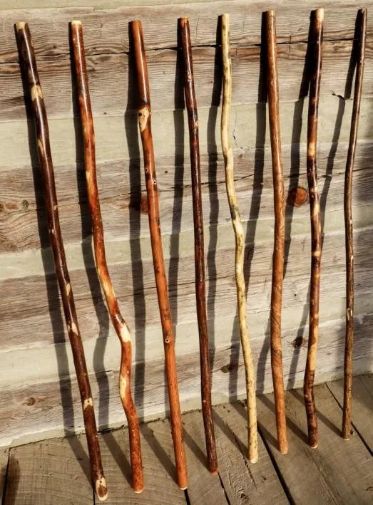 Handmade Ozark Hardwood Hiking Stick – Wooden Walking Stick (36
