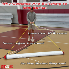 Grip Spritz Basketball Court Mop | Complete Court Cleaning System