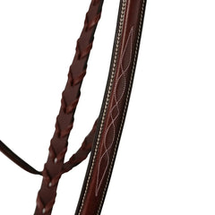 Huntley Equestrian Fancy Stitched Schooling Hunter Bridle with Reins