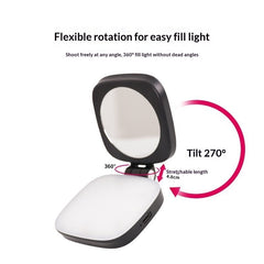 Magnetic Phone Fill Light with Makeup Mirror