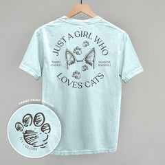 Just A Girl Who Loves Cats (Back Print)