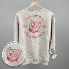 Just A Girl Who Loves Baseball (Back Print)
