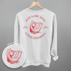 Just A Girl Who Loves Baseball (Back Print)
