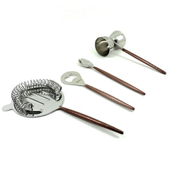 Vibhsa Bar Tools Accessories & Bartending Kit set of 4 for Home Bar (Copper Hammered)