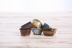 Willow Bonsai Ceramics 1.5 Inch Shito Bonsai Pot Set of 6 – Mini Handmade Ceramic Bonsai & Succulent Pots, High‑Fired Stoneware with Drainage, Made in USA (Set A)