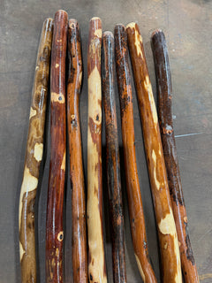 Handmade Ozark Hardwood Hiking Stick – Wooden Walking Stick (36"–72") – Heavy-Duty Trekking Staff for Hiking, Backpacking & Trail Support – Made in USA