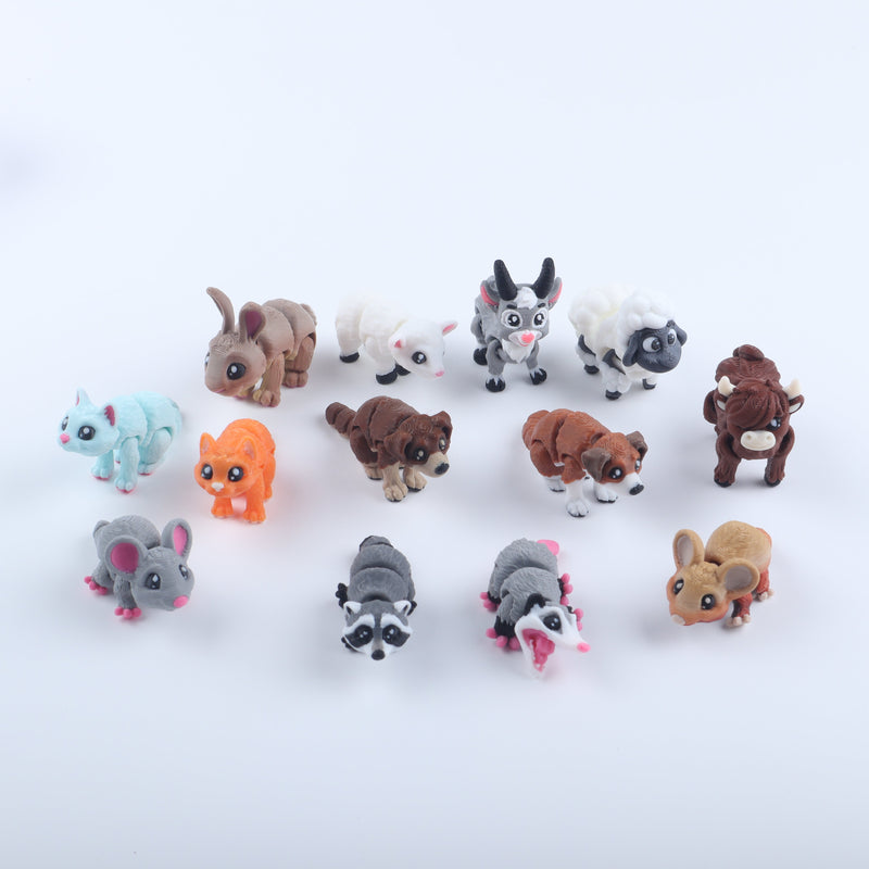 Mini Forest, Farm & Home Animal Fidget Toy Pack (15 items)