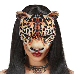Cheetah Half Face Mask for Halloween Carnival Party