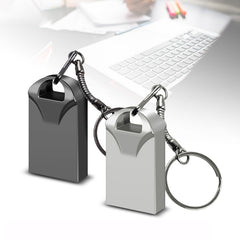 Silver Black Metal USB Flash Drive for Secure File Storage