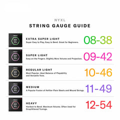 D'Addario NYXL0942 NYXL Electric Guitar Strings, 09-42 Super Light