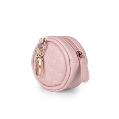 PU Leather Pacifier Bag with Keychain Loop for Small Items