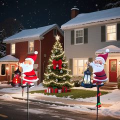 Solar-Powered Santa Yard Light