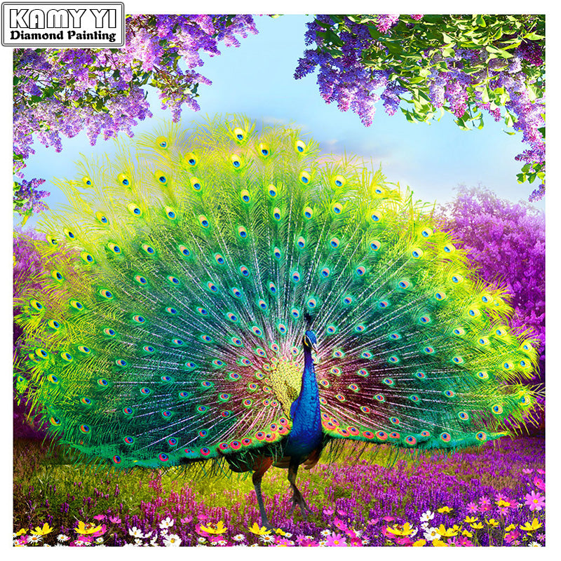 Peacock Diamond Painting Cross Stitch Mosaic Home Decor