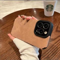 Korean Suede Shockproof iPhone Case