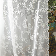 Korean Lace Sheer Curtain with Wave Design (Wholesale)