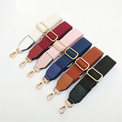 Adjustable Cotton Webbing & PU Leather Shoulder Strap