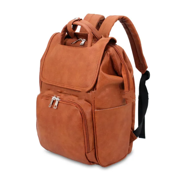 European and American Style PU Leather Multi-functional Mummy Backpack, Large Capacity