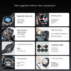 H10 Smart Watch with Dual Camera and Gaming Features