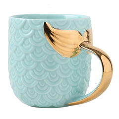 Creative Gold Mermaid Ceramic Coffee and Tea Mug