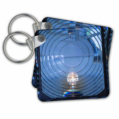 3dRose Key Chains Fire Island, New York. Antique Fresnel lighthouse beacon 01 (kc-251288-1)