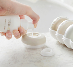 Mini Liquid Dispenser Bottle with Soap Storage Case