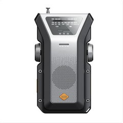 Solar Hand-Crank Radio Flashlight