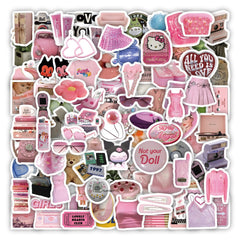 100 PCS Pink Heart Stickers & Cute DIY Decorations