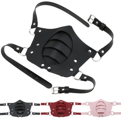Punk Halloween Queen Multi-Layer Leather Face Mask