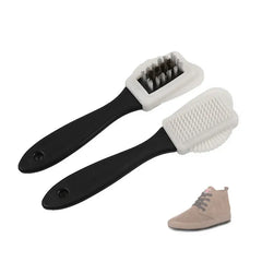 Suede Snow Boots & Three-Sided Cleaning Brush Set