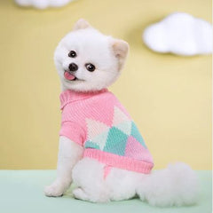 Striped Floral Pet Sweater