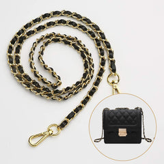 Small Xiangfeng PU Leather Bag Chain in Gold/Silver/Black
