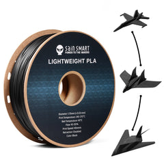 LW-PLA Filament, 1.75mm, Black & White, 1KG, Lightweight Low-Density Active Foaming PLA for 3D Print RC Planes Drone Parts