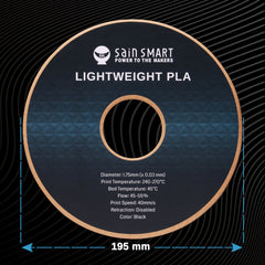 LW-PLA Filament, 1.75mm, Black & White, 1KG, Lightweight Low-Density Active Foaming PLA for 3D Print RC Planes Drone Parts