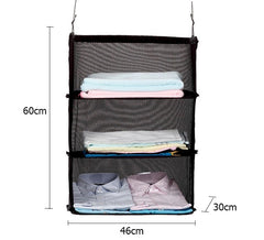 Travel Storage Bag with Three Layers and Hanging Design