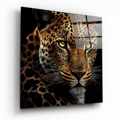 Leopard Glass Wall Art  || Designer Collection
